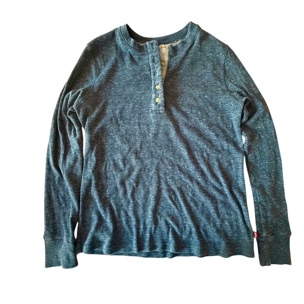 Levis Thermal Henley Stretch Long Sleeve Sleep Shirt‎ Men’s M 35”